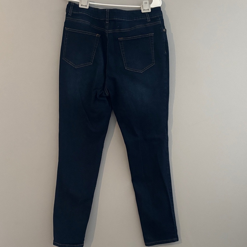 Garnet Hill Navy Ankle Jeans - Picture 2 of 4